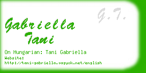 gabriella tani business card